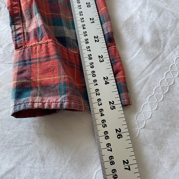J. Crew Mercantile Flex Men's Red Plaid Long Sleeve Button Down Shirt Size Large - Picture 9 of 11